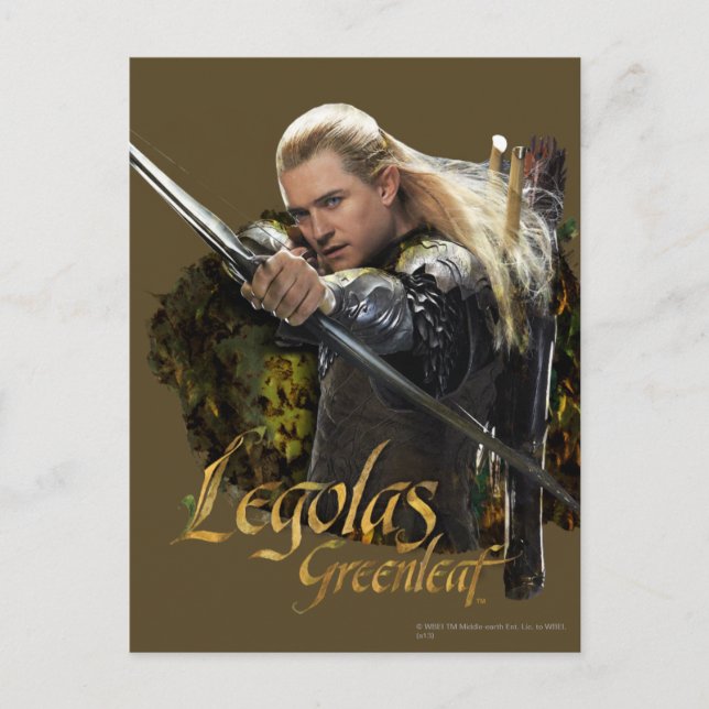 Cartão Postal Gráfico do Arco de Desenho LEGOLAS GREENLEAF™ (Frente)