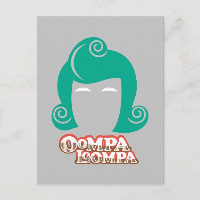 Cartão Postal Gráfico do Cabelo Oompa Loompa (Frente)