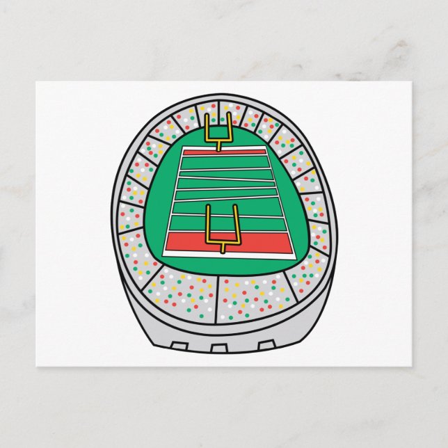 Cartão Postal gráfico do estádio de futebol (Frente)