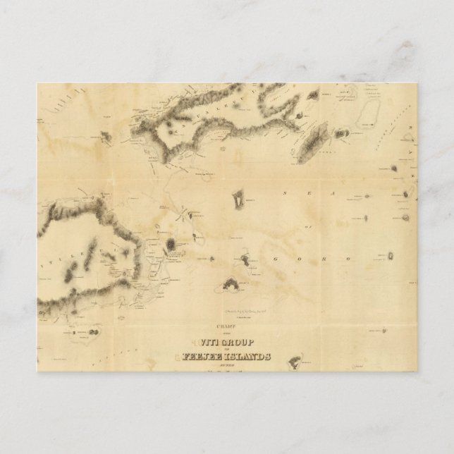 Cartão Postal Gráfico do Grupo Viti ou das Ilhas Fiji (Frente)