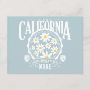 Cartão Postal Gráfico Floral de Los Angeles California