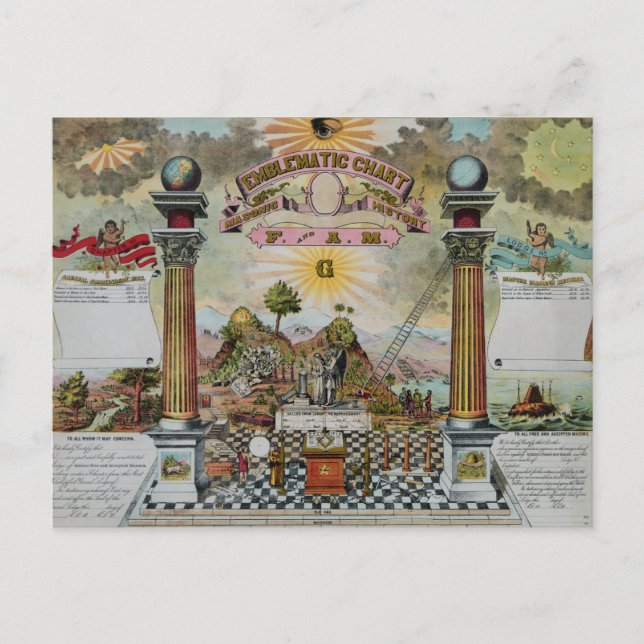 Cartão Postal Gráfico Masônico 2 (Frente)