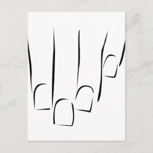 Cartão Postal Gráfico mostrando cuidados com unhas ou manicura