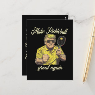 Cartão Postal Gráficos Divertidos para Amantes de Pickle Ball