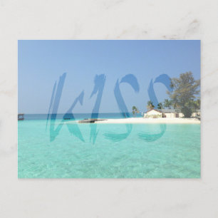 Cartão Postal Grafite Branco transparente do Kiss