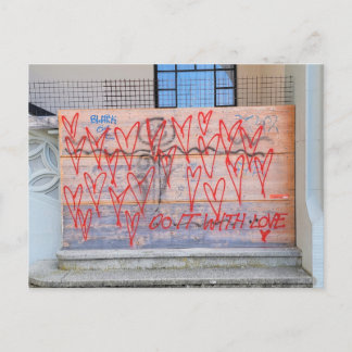 Cartão Postal Grafite de amor