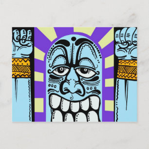 Cartão Postal grafite de arte de rua personagem engraçado feliz
