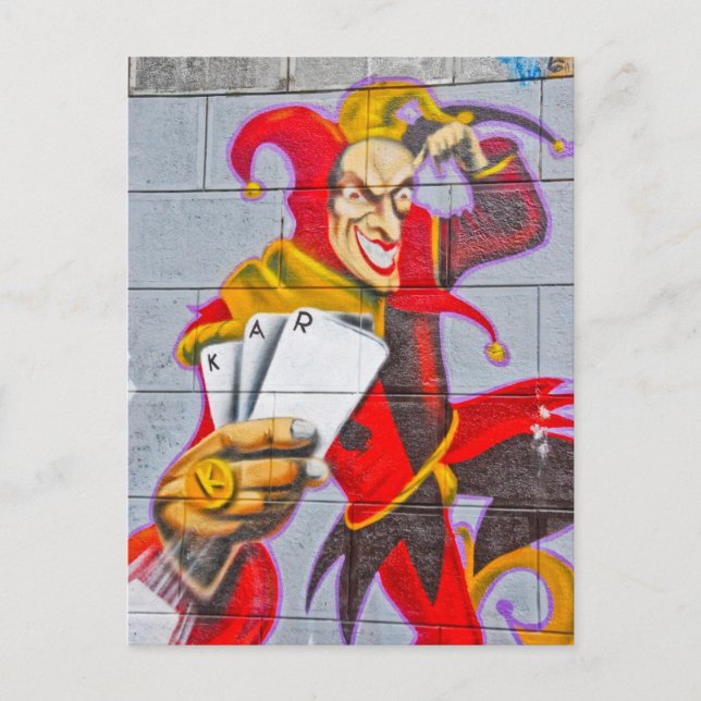 Cartão Postal Grafite de Joker (Frente)