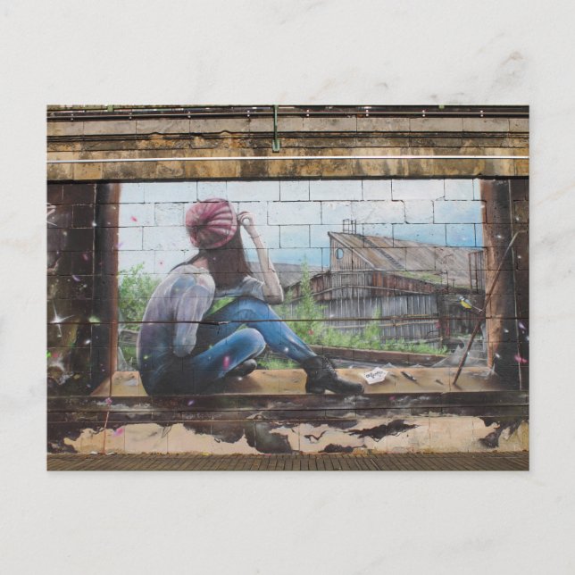 Cartão Postal Grafite de Memórias da Infância (Frente)