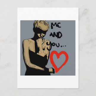 Cartão Postal 'Grafite de Moda de Design'