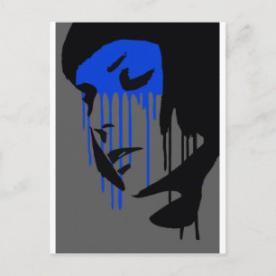 Cartão Postal 'Grafite de Moda de Design'