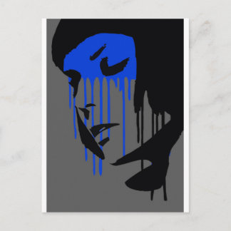 Cartão Postal 'Grafite de Moda de Design'