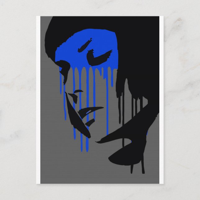 Cartão Postal 'Grafite de Moda de Design' (Frente)