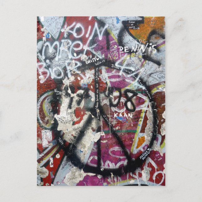 Cartão Postal grafite de parede de berlim (Frente)