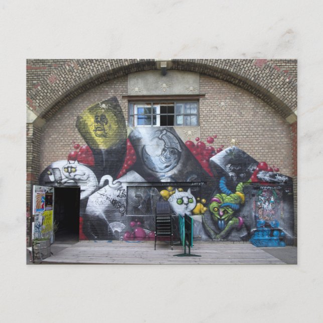 Cartão Postal Grafite De Stadtbahnbogen, Wien Österreich (Frente)