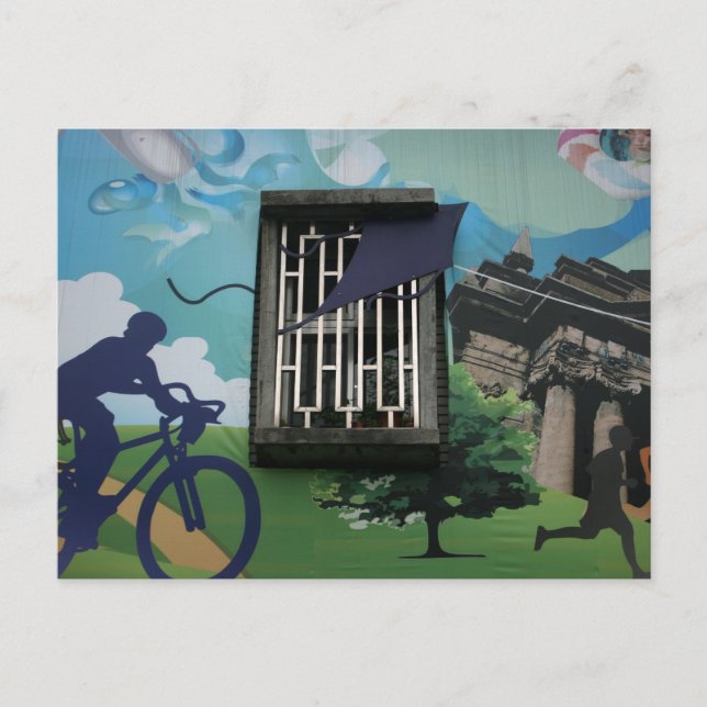 Cartão Postal Grafite de Taiwan, Taipei, Taiwan (Frente)