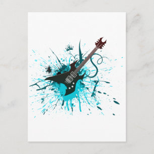 Cartão Postal Grafite De Violão - Alternativo De Banda De Músi