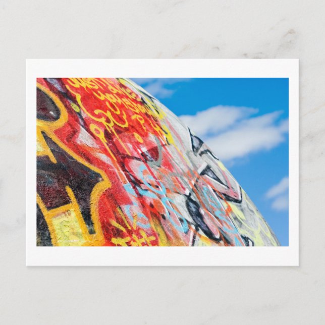 Cartão Postal grafite do planeta (Frente)