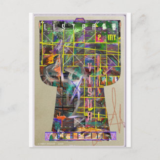 Cartão Postal Grafite Kimono