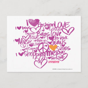 Cartão Postal Grafite Laranja/Roxo