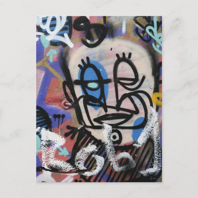 Cartão Postal Grafites de arte urbana (Frente)