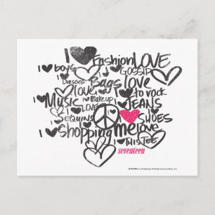 Cartão Postal Grafitti Magenta