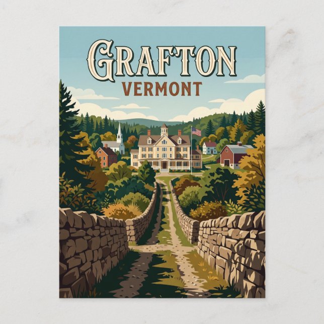 Cartão Postal Grafton EUA (Frente)