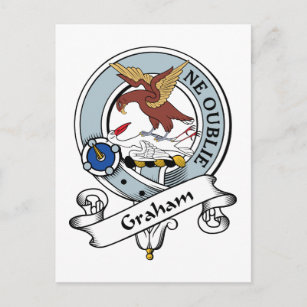 Cartão Postal Graham Clan Crachá