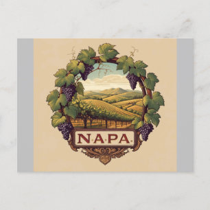Cartão Postal Grama Vineyard Napa Valley Souvenir
