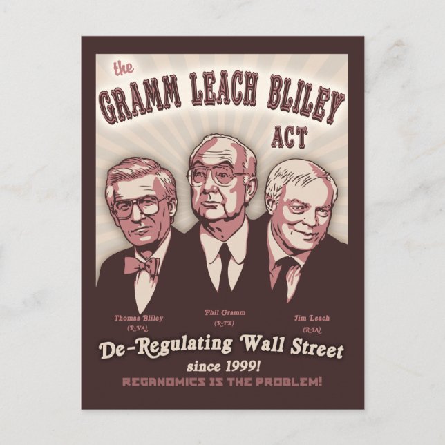 Cartão Postal Gramm Leach Bliley Act (Frente)