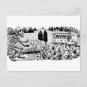 Cartão Postal Gran Calavera Eléctrica por José Guadalupe Posad