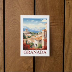 Cartão Postal Granada Alhambra Espanha Viagem Antiga