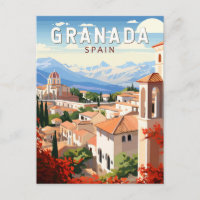 Granada Espanha Viagem Arte Vintage