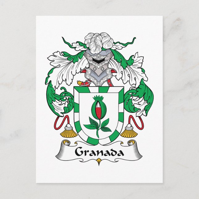 Cartão Postal Granada Family Crest (Frente)