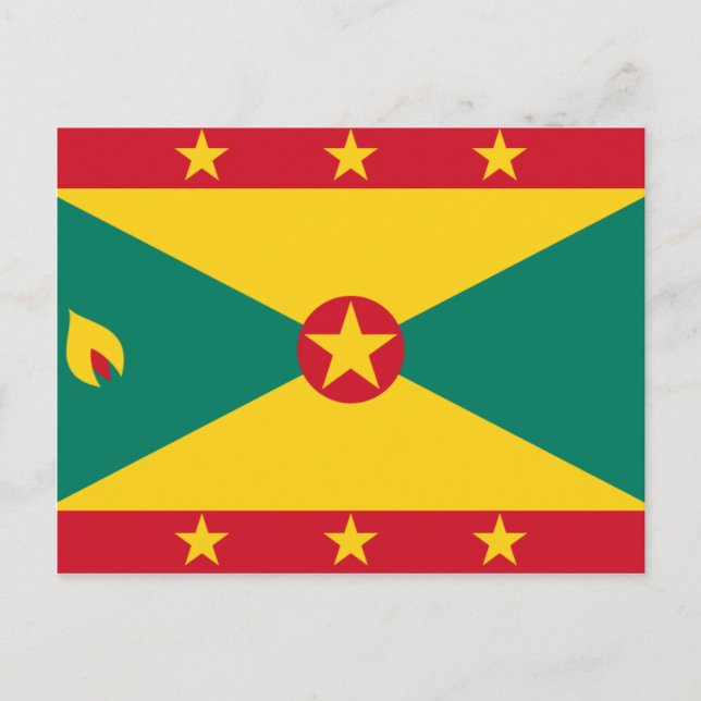 Cartão Postal Granada Flag GD (Frente)