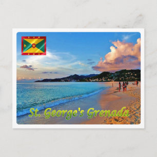 Cartão Postal Granada - Santo George - Grand Ans Beach -