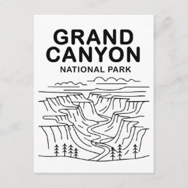 Cartão Postal Grand Canyon National Park Line Art