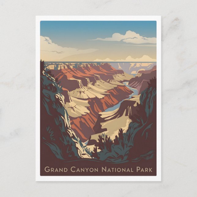 Cartão Postal Grand Canyon National ParkVintage (Frente)