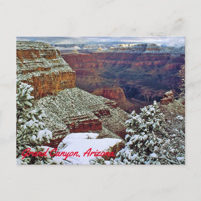 Cartão Postal Grand Canyon no inverno (Frente)
