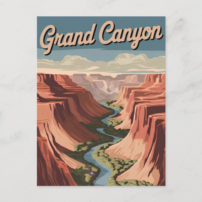 Cartão Postal Grand Canyon Vintage (Frente)