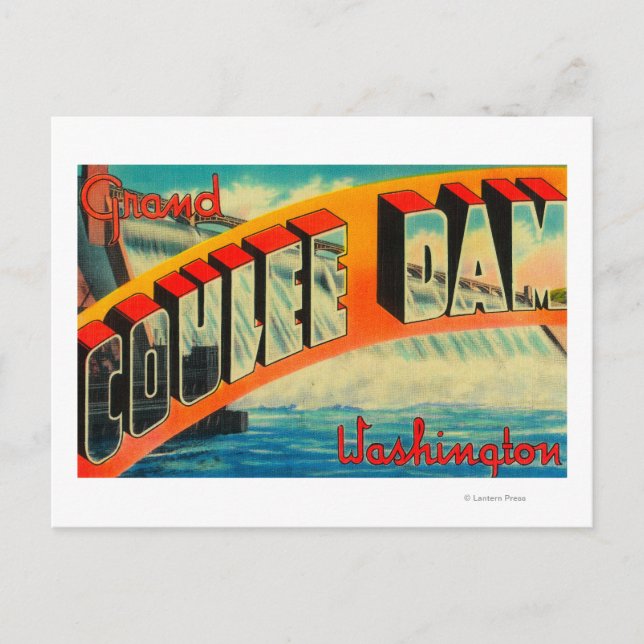 Cartão Postal Grand Coulee Dam, Washington (Frente)