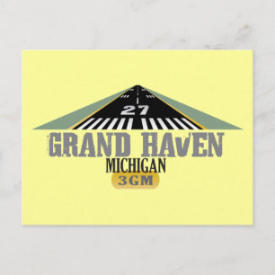 Cartão Postal Grand Haven MI - Passagem do Aeroporto