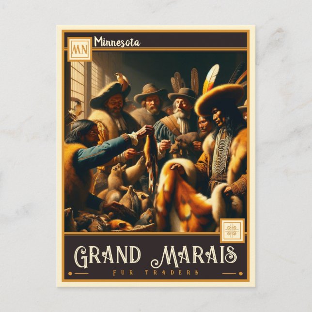 Cartão Postal Grand Marais, Minnesota | Vintage (Frente)