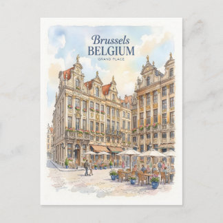 Cartão Postal Grand Place Histórico de Bruxelas
