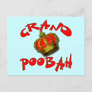 Cartão Postal Grand Poobah com produtos de coroa