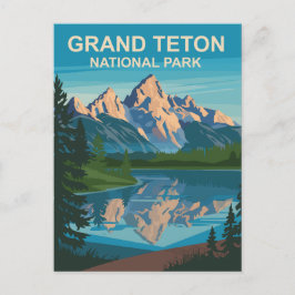 Cartão Postal Grand Teton National Park Landscape Viagem Art