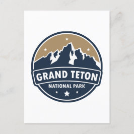 Cartão Postal Grand Teton National Park Round Emblem