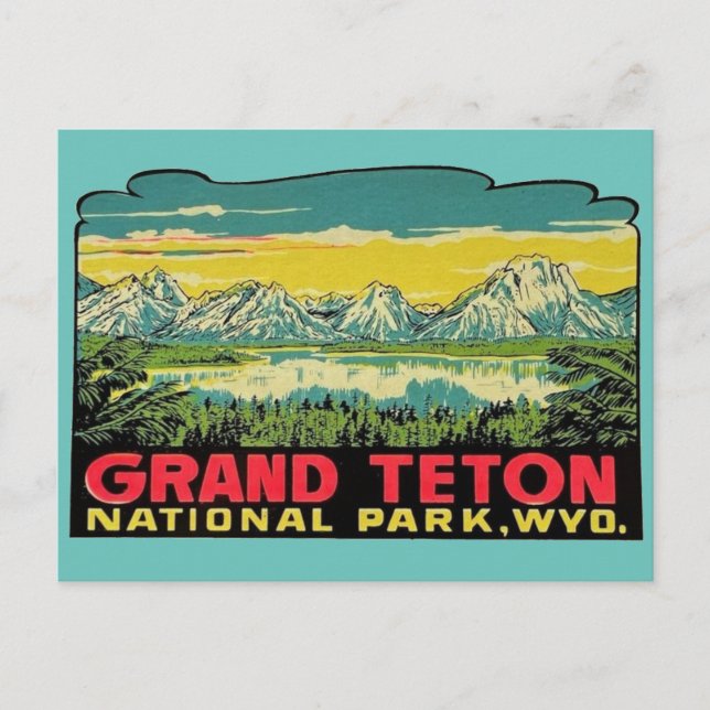 Cartão Postal Grand Teton National Park, Wyoming Postcard (Frente)
