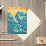 Cartão Postal Grand Teton National Park Wyoming Vintage<br><div class="desc">Grande trabalho de arte de vetor Teton em um design. O parque inclui os maiores picos da Faixa Teton,  assim como a maioria das seções de norte do vale conhecido como Jackson Hole.</div>