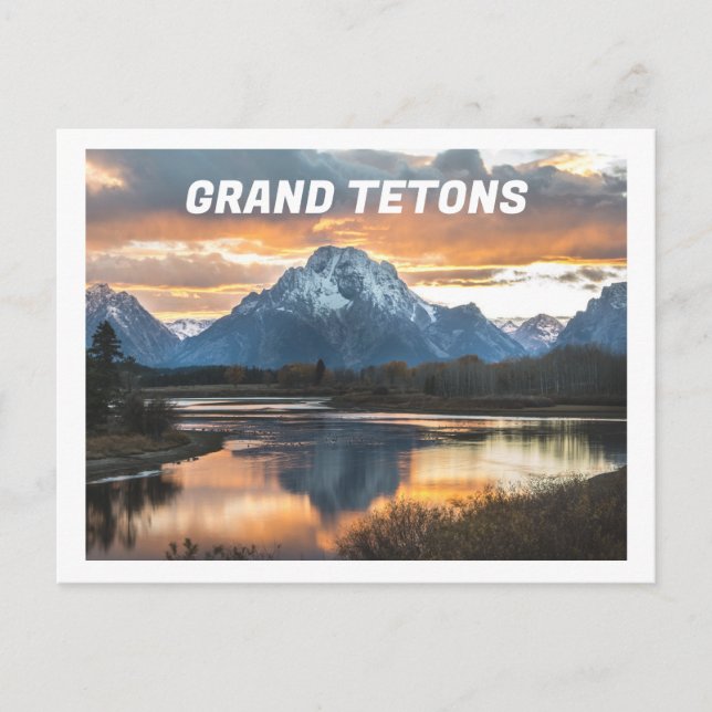 Cartão Postal Grand Tetons Montanhas Jackson Wyoming (Frente)